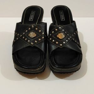 Harley Davidson slip on wedges